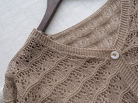 Airy Crochet Cardigan 輕織鏤空線衫/ TP9185