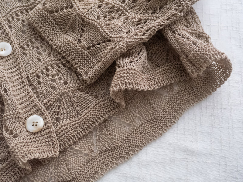 Airy Crochet Cardigan 輕織鏤空線衫/ TP9185