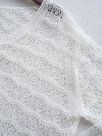 Airy Crochet Cardigan 輕織鏤空線衫/ TP9185