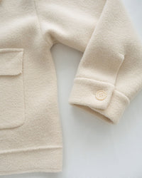 Knit Collar Coat （可折卸）針織領口綿綿微絨大衣/ JK8128