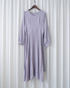 Lavender Pleated Dress 淡薰衣草搖曳波浪百褶連身裙 / DS1032