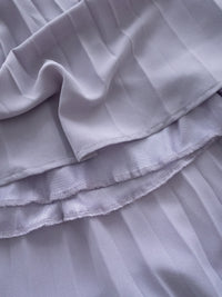 Lavender Pleated Dress 淡薰衣草搖曳波浪百褶連身裙 / DS1032