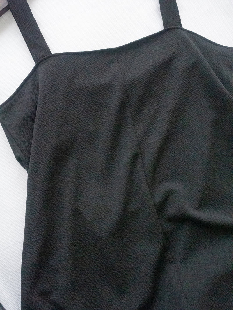 Square Neck Vest Dress 隨性輕優雅平領口吊帶裙/ DS1030