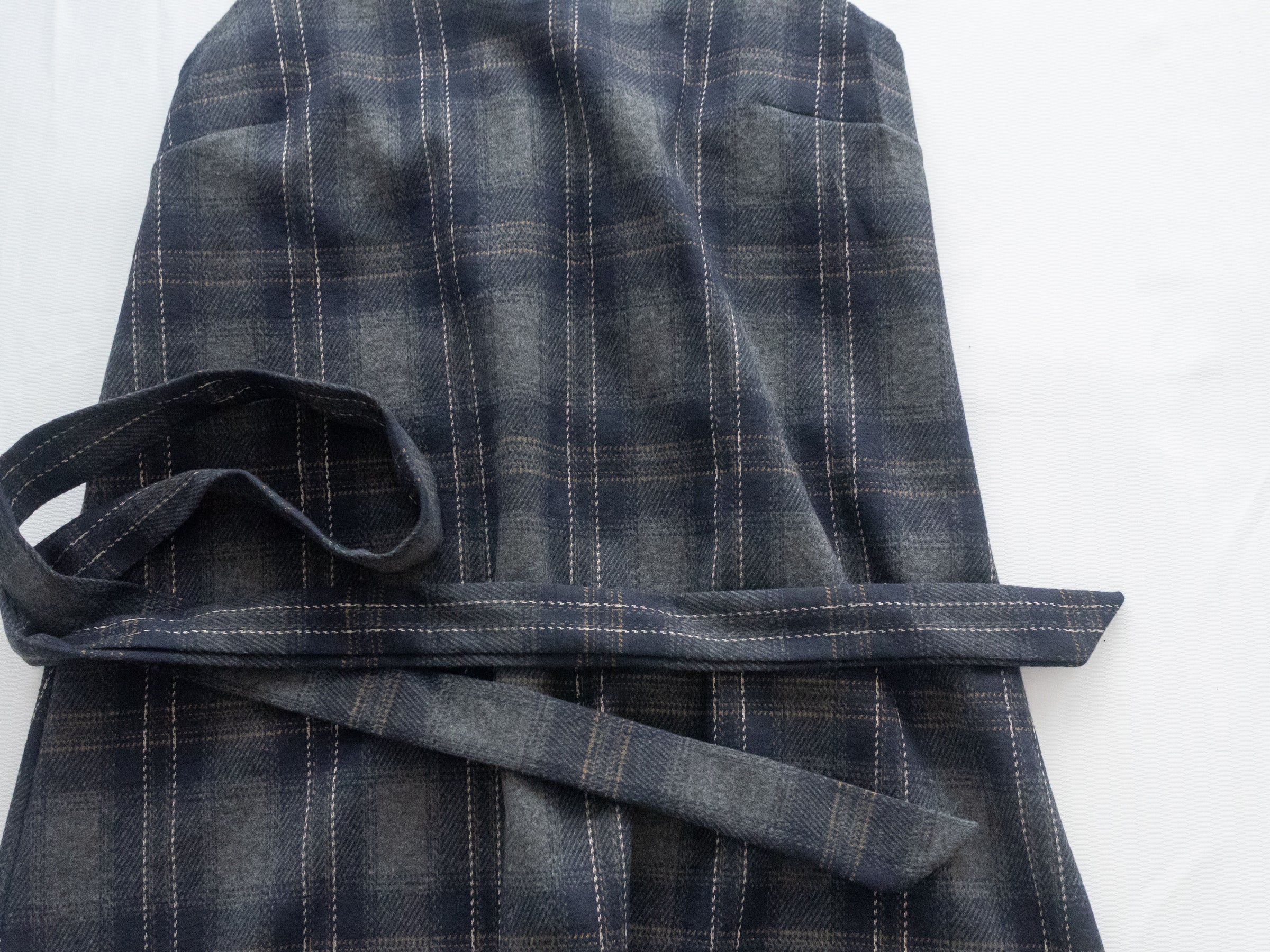 Check Set 後交叉帶吊帶格紋連身裙 （一Set兩件）/SE8096