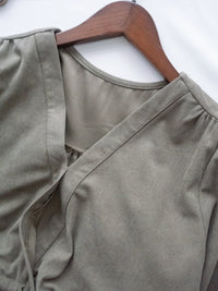 Sophie Dress 柔軟擋風燈芯絨V領連身裙/ DS1031