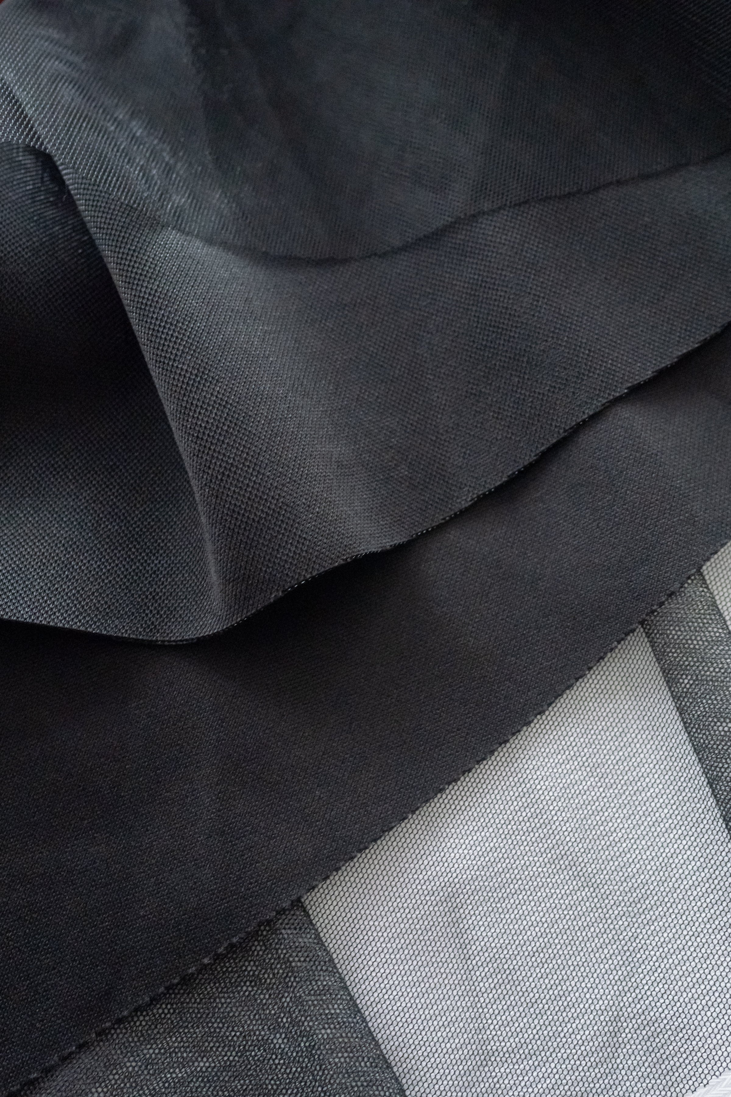 COCO Dress 優雅千鳥格紋黑色紗裙假兩件連身裙/ DS1033