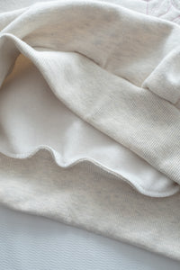 Embroidery Lily Top  花朵刺繡印花衛衣/ TP9196