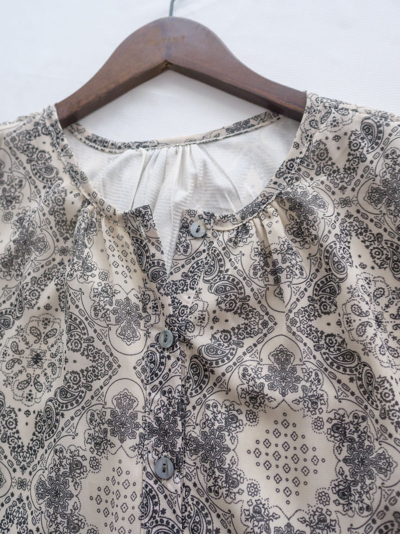 【intent X Korea label】Geometric Dress 菱格圖騰印雪紡連身裙/ DS1046