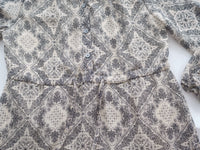 【intent X Korea label】Geometric Dress 菱格圖騰印雪紡連身裙/ DS1046