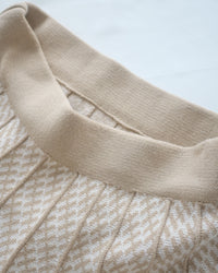 Pleated Pattern Knit Skirt 千鳥格設計感針織彈性百褶裙 / SK8920
