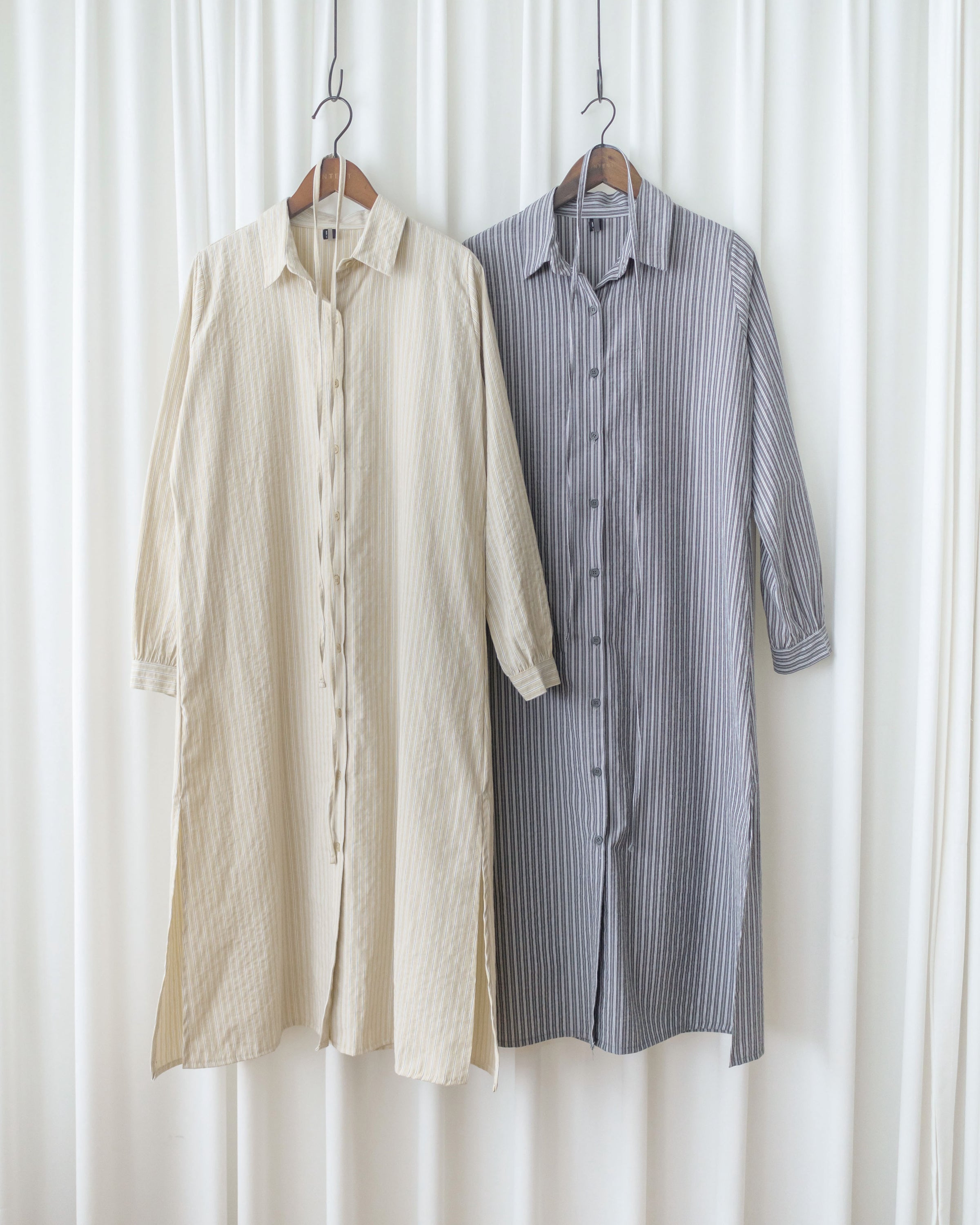 Stripe Dress 細直條紋襯衫裙或外套 / DS1038