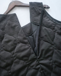 Cotton-padded Dress 黑色夾棉輕保暖A形背心裙/ DS1041