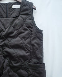 Cotton-padded Dress 黑色夾棉輕保暖A形背心裙/ DS1041