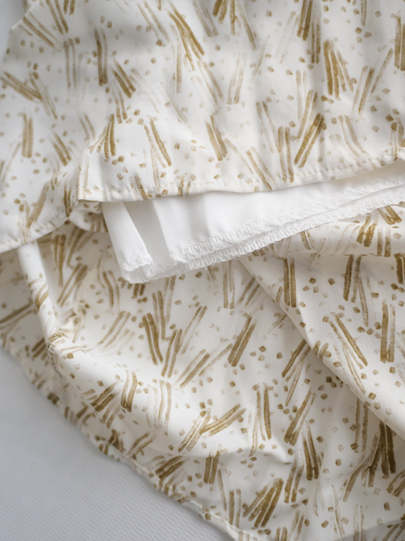 【現貨限量回歸 】Firework 花火線條幾何印花防皺百褶連身裙, Dress/ DS9429