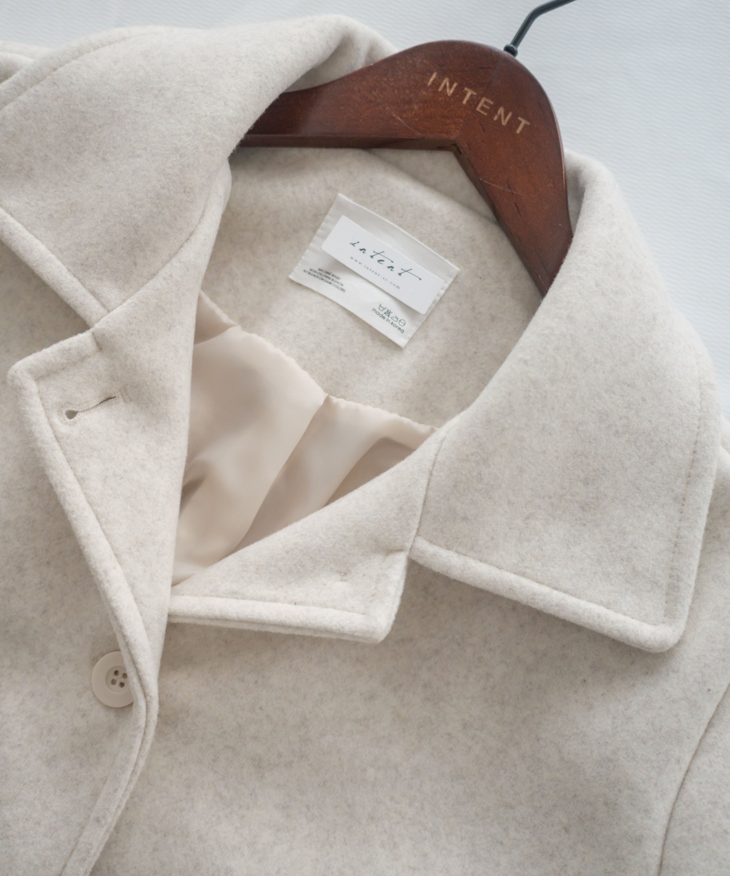 Blazer Coat 輕巧混毛呢斜形口袋大衣外套 / JK8130