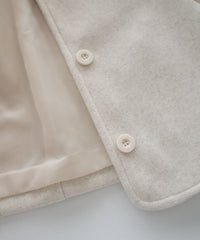 Blazer Coat 輕巧混毛呢斜形口袋大衣外套 / JK8130