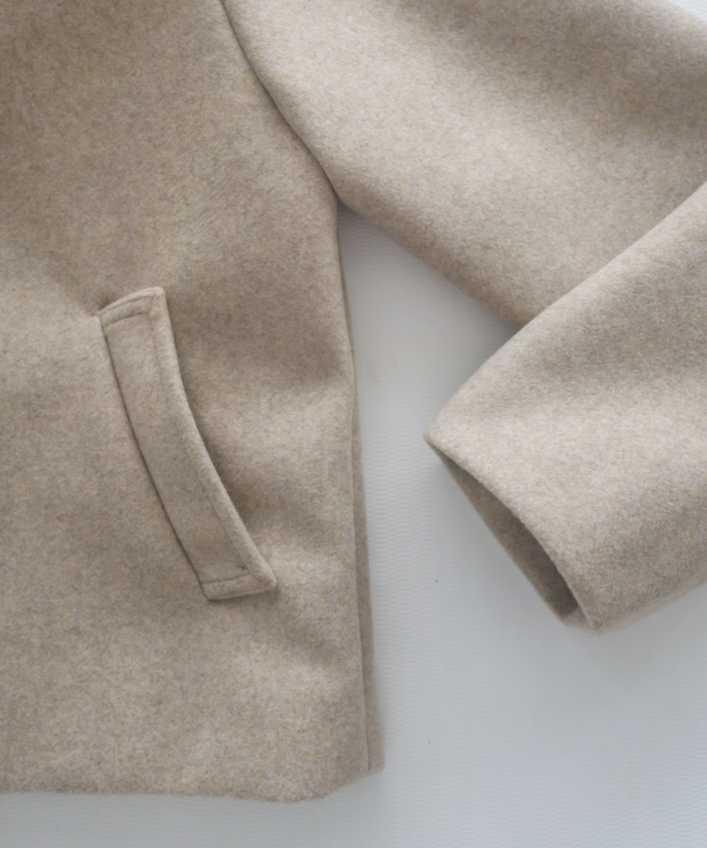 Blazer Coat 輕巧混毛呢斜形口袋大衣外套 / JK8130