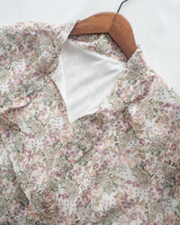 Floral Dress 雪紡碎花領口綁帶連身裙 / DS1028