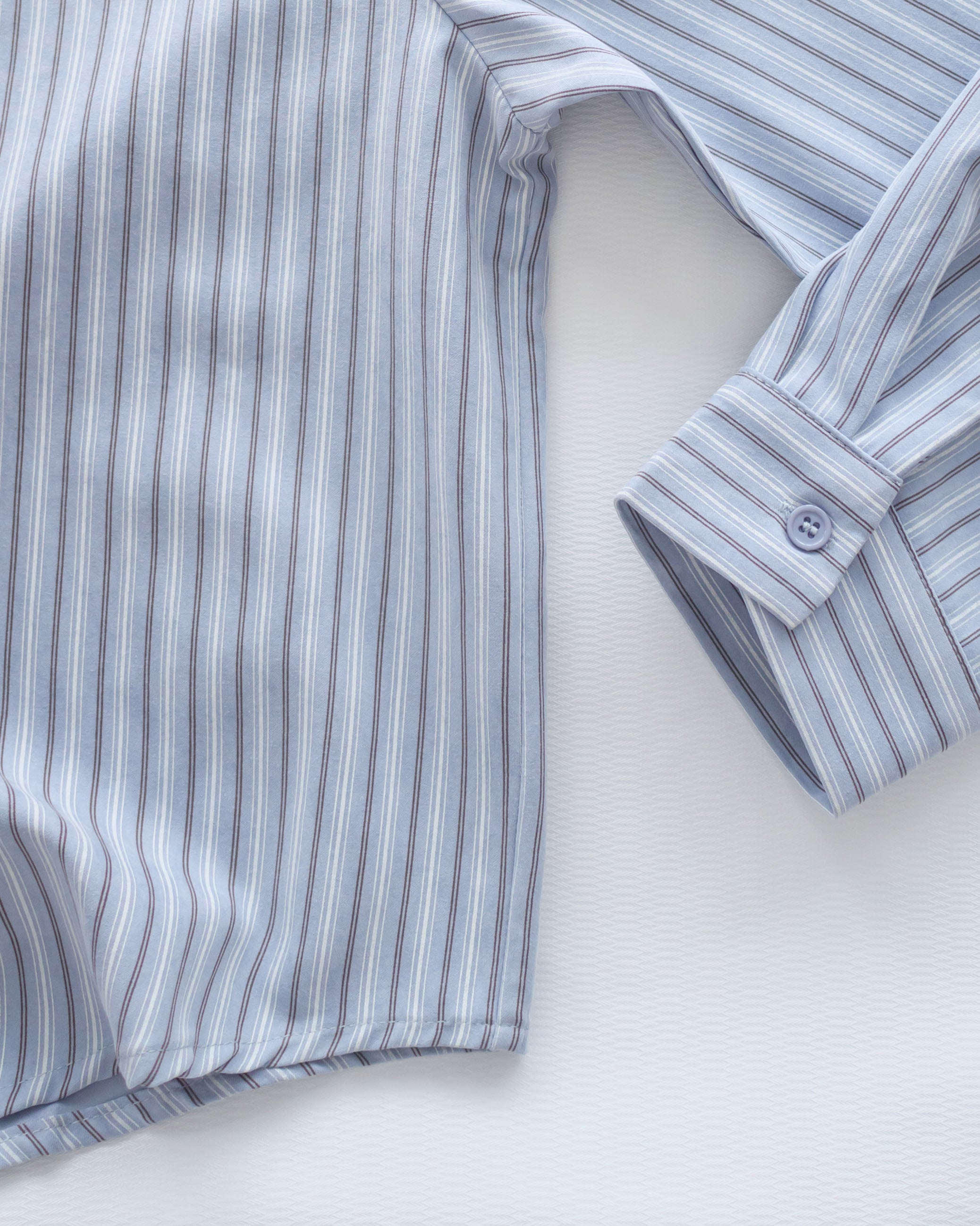 Stripe Shirt Set 不規則下擺針織背心條紋襯衫套裝/ SE9087