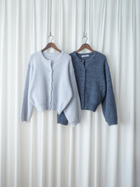 Mixed Knit Cardigan 綿綿顆粒感混毛針織外套或上衣/ CD8154