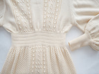 Knitted fishtail Dress 層次織紋舒適收腰傘形魚尾連身裙/ DS1047