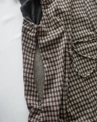 Check Set 格紋方領綁帶修腰連身裙套裝 / SE8100