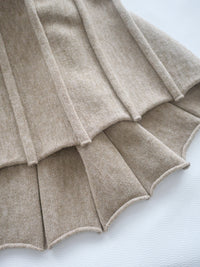 Wrap Dress 疊V領立體線條針織裙擺彈性連身裙/ DS1049