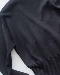 Wrap Dress 疊V領立體線條針織裙擺彈性連身裙/ DS1049