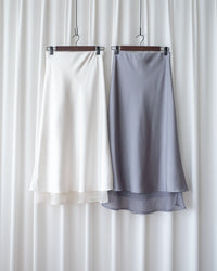 Champaign Skirt 香檳光澤拼紗彈性傘魚尾半裙 /SK8922