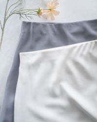 Champaign Skirt 香檳光澤拼紗彈性傘魚尾半裙 /SK8922