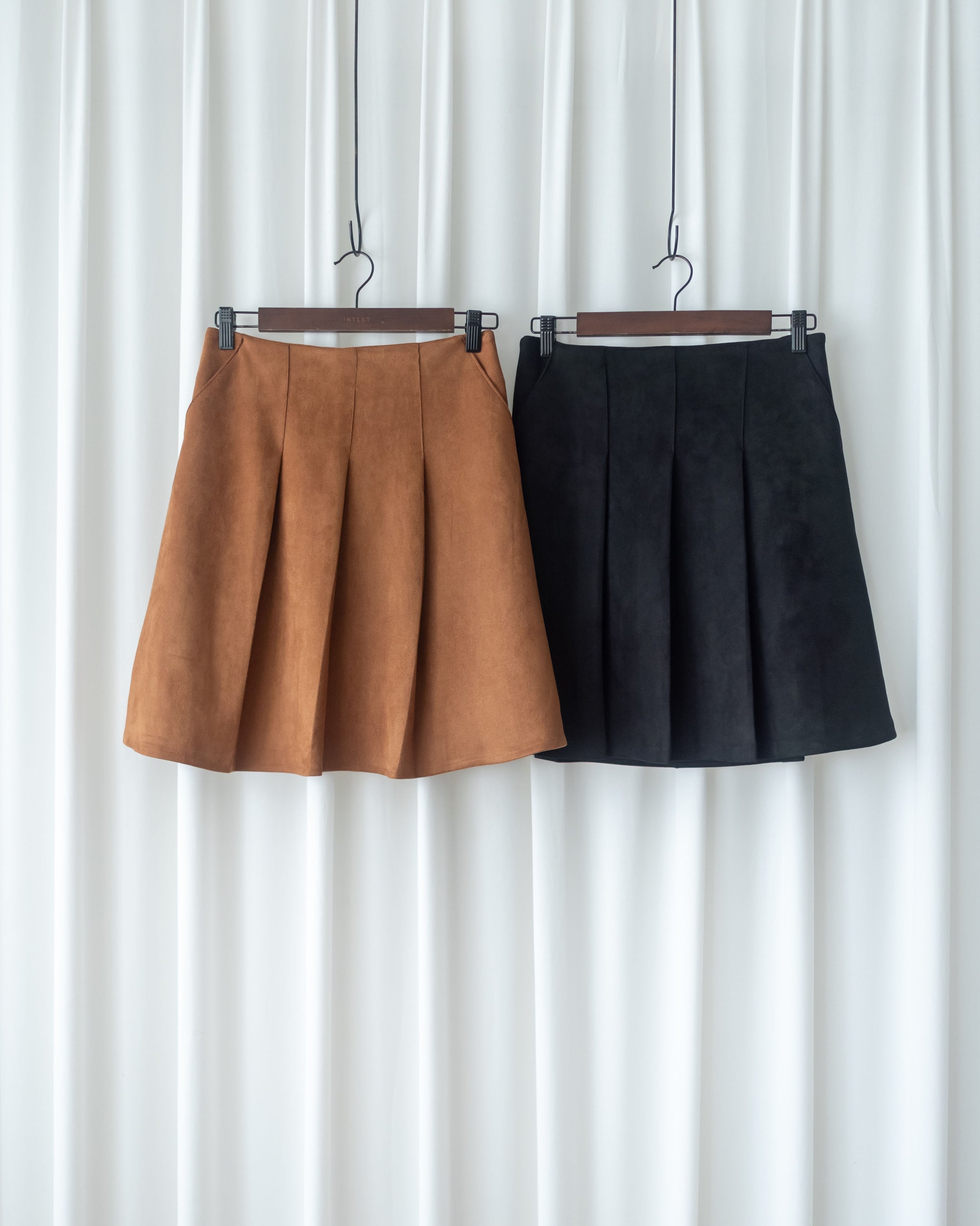 Pleated Skirt 顯瘦A形立體打褶口袋半裙 / SK8923