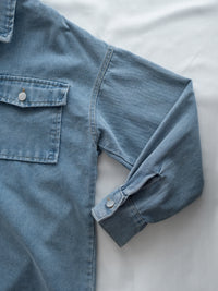 Denim Blouse 水洗牛仔一物兩用上衣（附送腰帶）/ BU9128