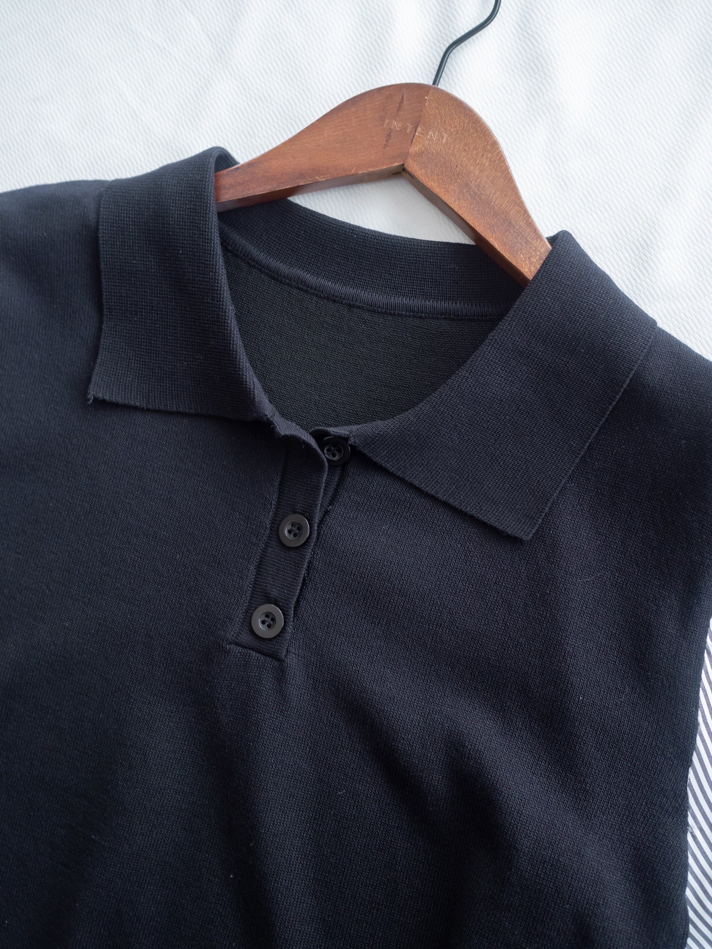 Spliced Dress 假兩件拼接條紋針織連衣裙 / DS1050