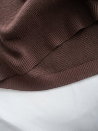 Brown Set 同色系針織背心百褶裙套裝（配送腰帶）/ DS1052