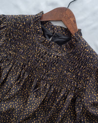 French Dress 法式碎石紋胸前皺褶裙 / DS1053