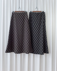 Rhombus Skirt 菱格紋隱形鬆緊帶A字裙/ SK8925 (pre-order Black 1月25截單)