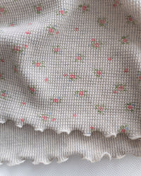 Waffle Floral Top 碎花暗格木耳邊上衣 / TP9204 (pre-order navy 1月25截單)