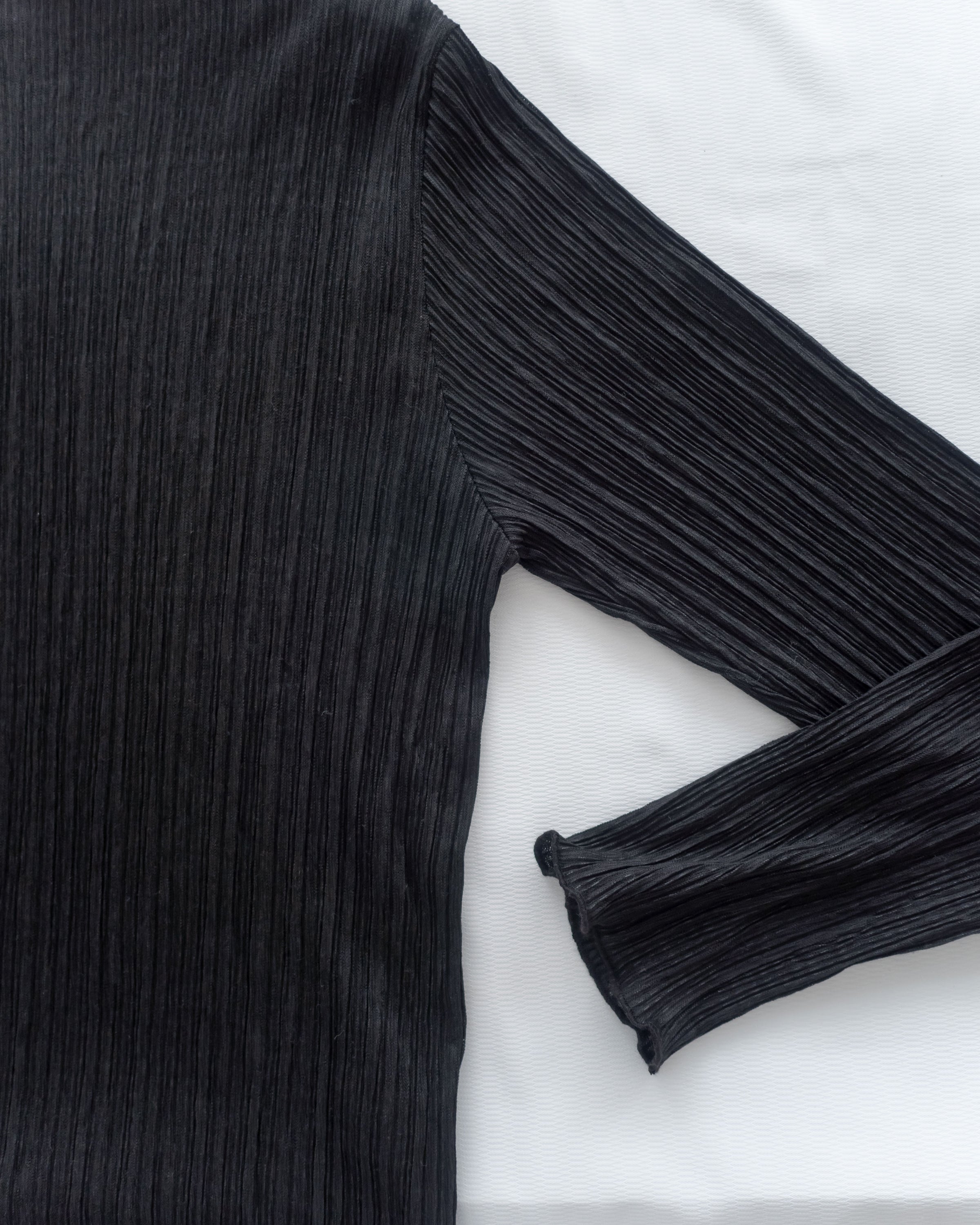 Ruffle Collar Top 直條紋皺褶微光澤感上衣/ TP9205 (pre-order ivory)