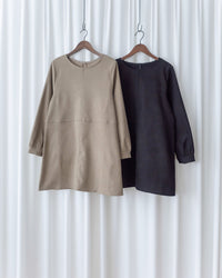 Charlotte Dress 內絨毛後置式雙口袋連身裙/ DS1056