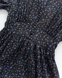 French Floral Button Dress 法式V領單色印花顯瘦腰封連身裙/ DS1060 (White Soldout)