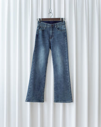 Winter Slim Jeans 高彈力內加絨保暖直筒牛仔褲/ PT8474