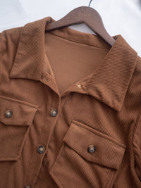 French Dress 燈芯絨暗條紋簡約口袋連身裙或外套/ DS1058 (Pre-order black 2月5日截單)