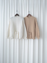 Knit Sweater Chain Bag Set 同織紋鎖鏈小包圓領針織衣套裝/ SE8105