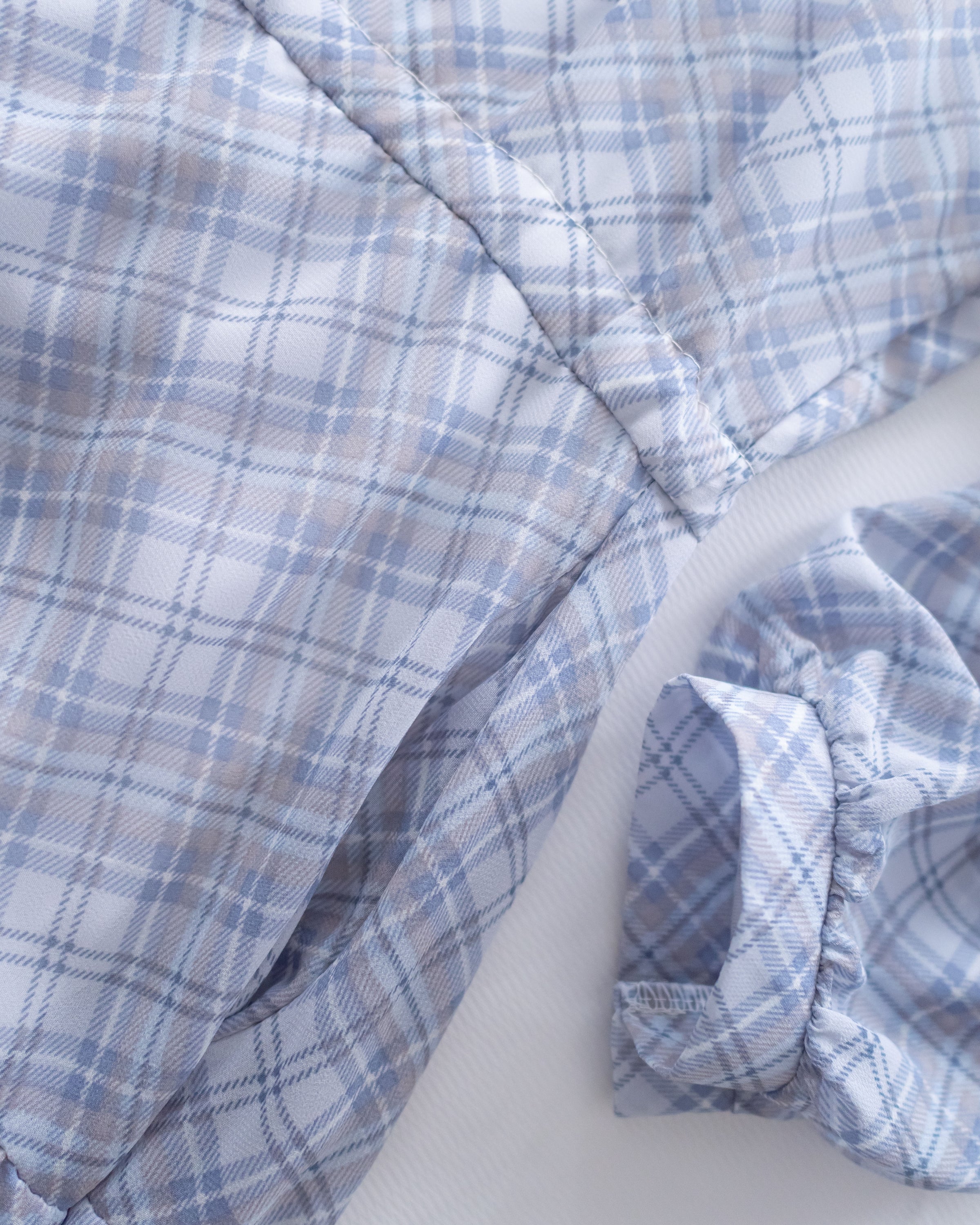 AliceBlue Check Dress 愛麗絲雪紡藍色菱格口袋連身裙/ DS1062 （pre-order 1月25日)