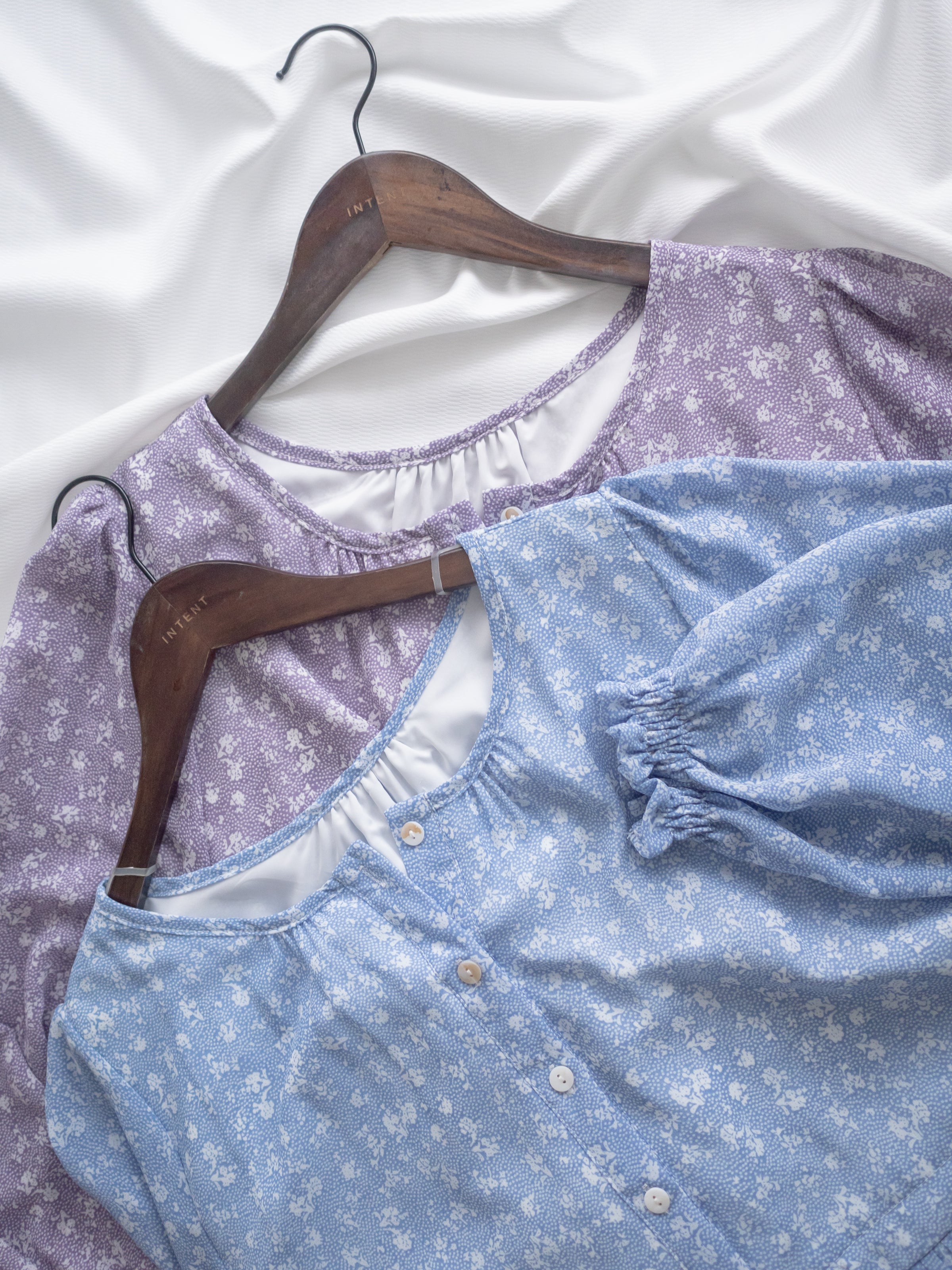 BabyBreath Pleated Dress 滿天星印花繫帶飄逸百褶長裙/ DS1063 (Pre-order lavender 2月5日截單)