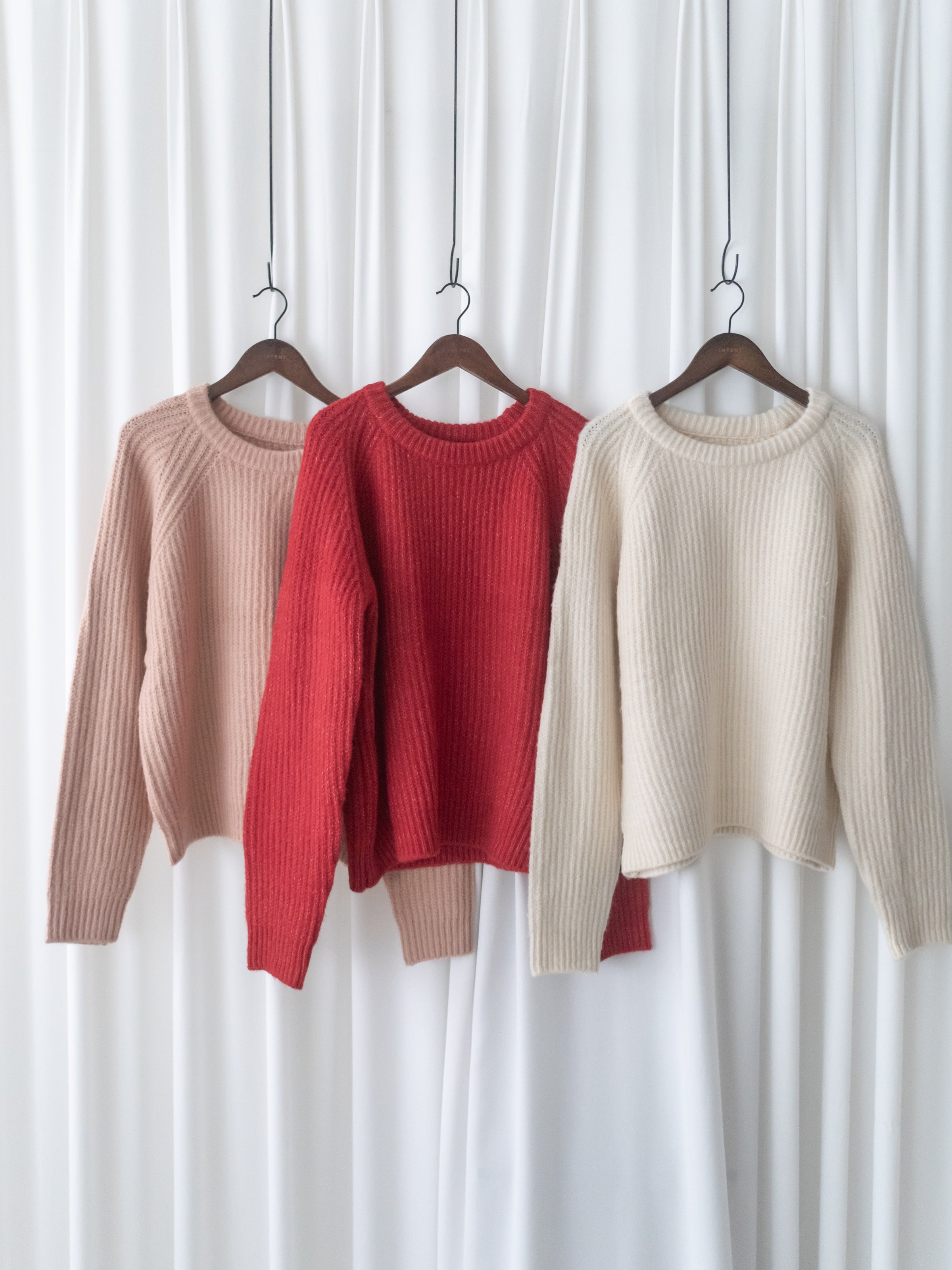 Detachable Hood Knit Top 可拆式連帽圓領針織衫 / KT8194 (Pre-order pink/ Ivory 2月5日截單)