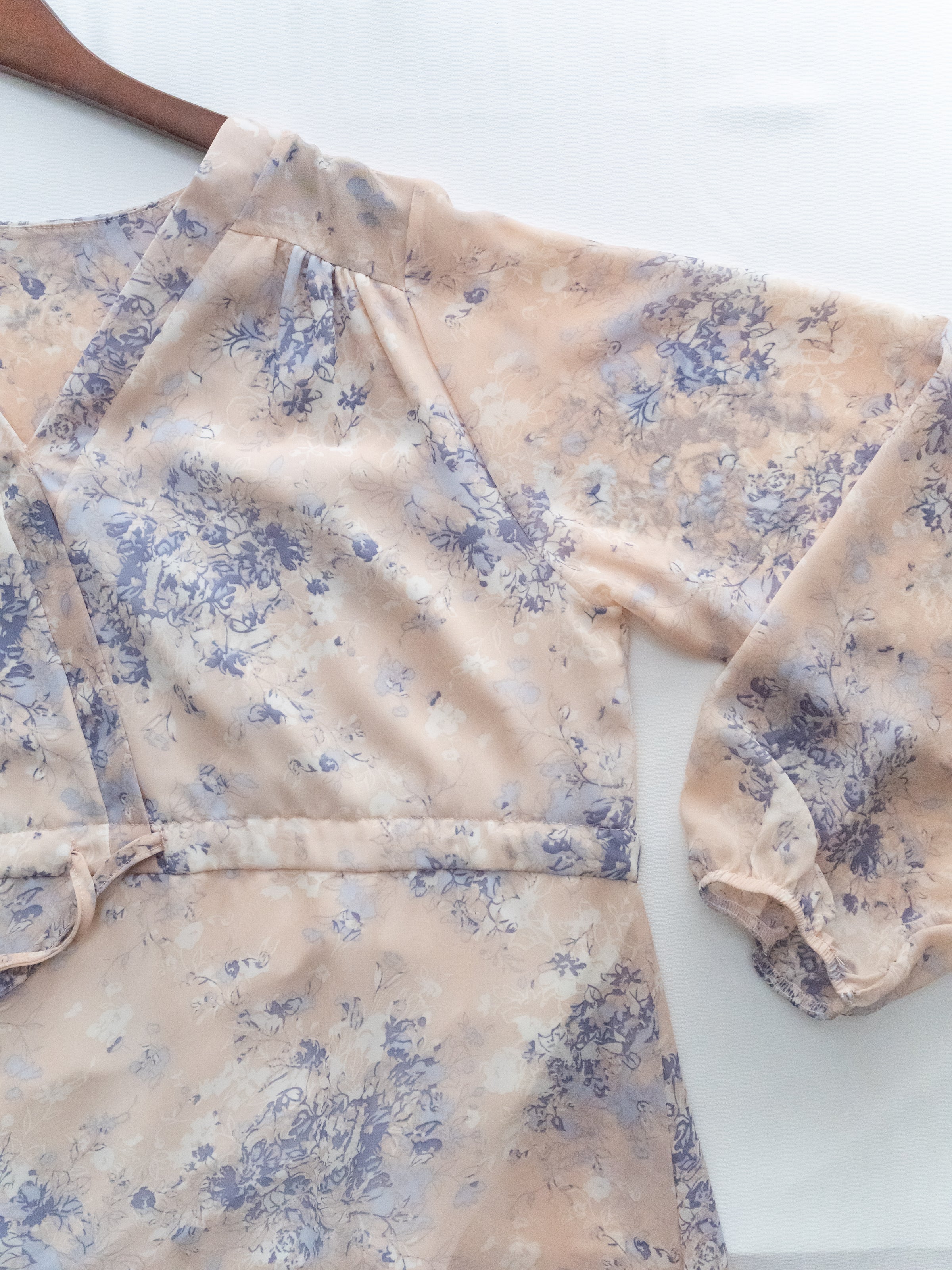 [Style 3] Pastel Watercolor Floral Dress 暈染水彩顯瘦印花長裙/ DS1075（優惠至 2月13日）