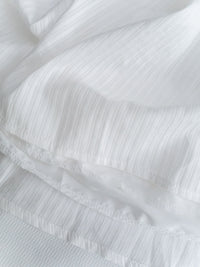 [Style 1] Stripe Cotton Lace Dress V領剪裁通花直紋長裙/ DS1071（優惠至 2月13日）