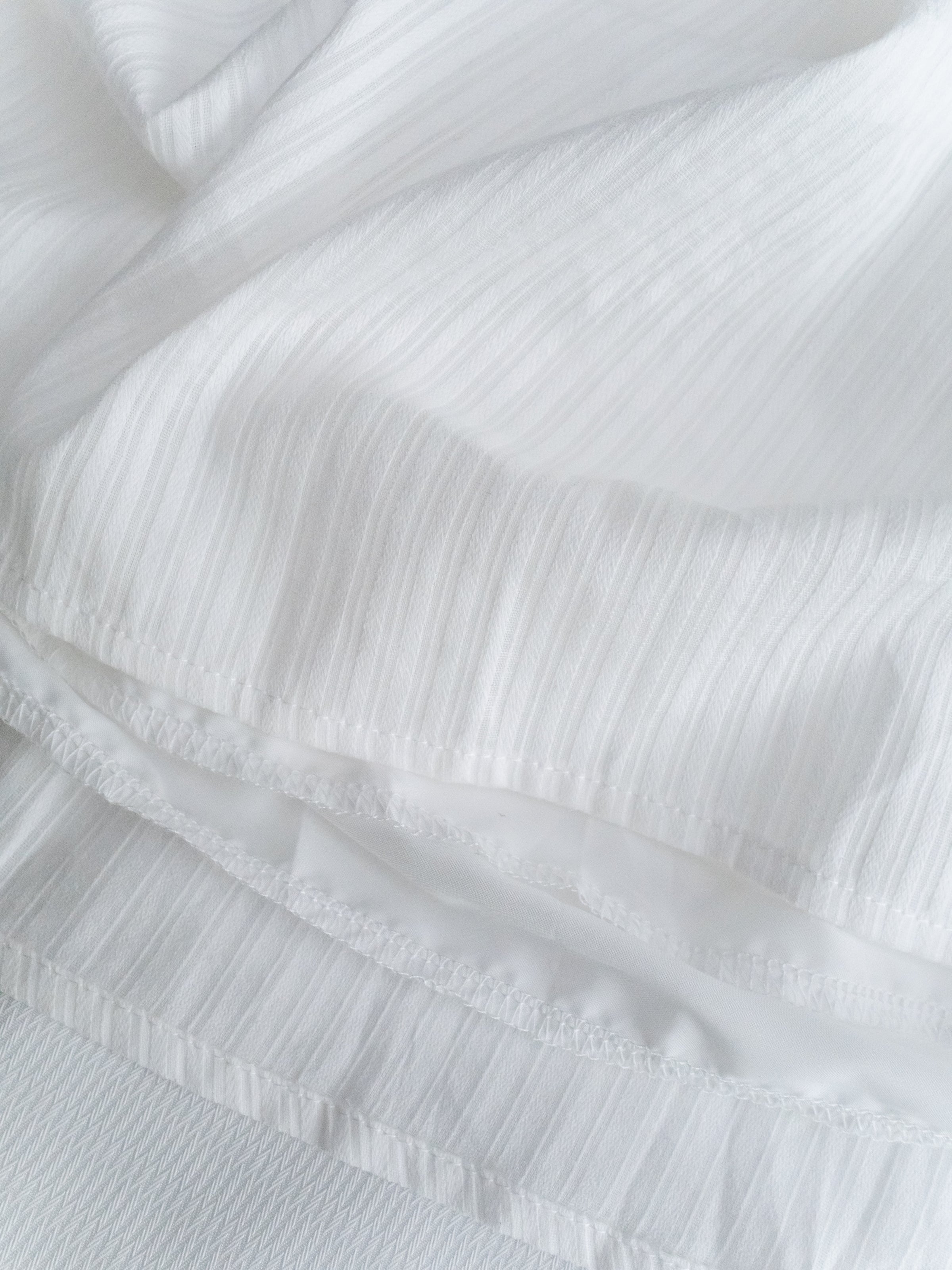 [Style 1] Stripe Cotton Lace Dress V領剪裁通花直紋長裙/ DS1071（優惠至 2月13日）