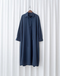 Navy Dress 深藍修腰口袋恤衫裙/ DS1072